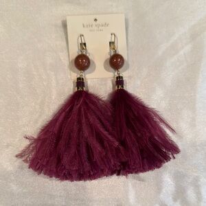 Kate Spade Purple Tassel Earrings Luxurious Statement Jewelry